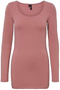 Vero Moda Dámske tričko VMMAXI MY LS SOFT LONG U-NECK GA Noosa Mesa Rose L