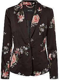 Vero Moda Dámsky blejzer Victoria Ls Print Blazer Navy Blazer S