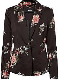 Vero Moda Dámsky blejzer Victoria Ls Print Blazer Navy Blazer XS