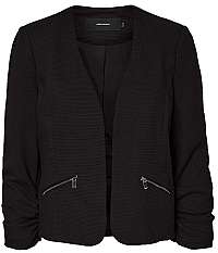 Vero Moda Dámsky blejzer VMINEZ 3/4 ZIP BLAZER BOO Black