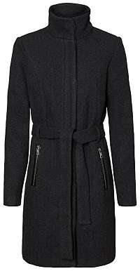 Vero Moda Dámsky kabát VMBESSY CLASS 3/4 WOOL JACKET NOOS Dark Grey Melange XL