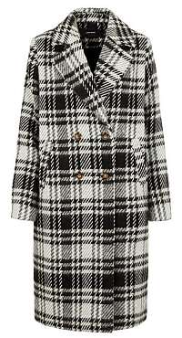 Vero Moda Dámsky kabát VMCOOKIE LONG WOOL JACKET KI Black WHITE L