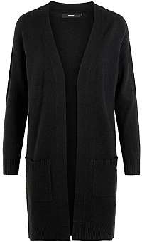 Vero Moda Dámsky kardigan VMBLAKELY IVA LS OPEN CARDIGAN COLOR Black Solid M