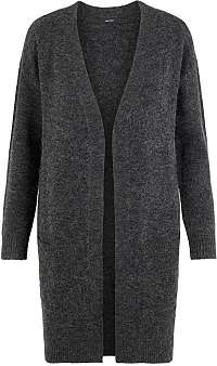 Vero Moda Dámsky kardigan VMBLAKELY IVA LS OPEN CARDIGAN Noosa Dark Grey Melange XL