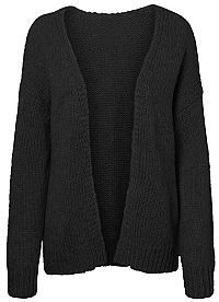 Vero Moda Dámsky kardigan VMDARYA LS OPEN CARDIGAN COLOR Black S