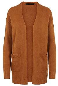 Vero Moda Dámsky kardigan VMLUCI LS OPEN CARDIGAN Tobacco Brown M