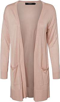 Vero Moda Dámsky kardigan VMVICA LS OPEN CARDIGAN Noosa GA Sepia Rose S