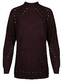 Vero Moda Dámsky sveter Jay Echo Ls Highneck Long Blouse Winetasting S