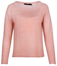 Vero Moda Dámsky sveter Rylia Ls Wide Boatneck Blouse Strawberry Ice L