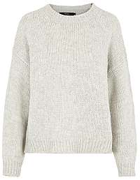 Vero Moda Dámsky sveter VMDARYA LS O-NECK BLOUSE COLOR Light Grey Melange S