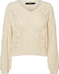 Vero Moda Dámsky sveter VMDEYRA LS V-NECK Blouse Birch L