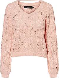 Vero Moda Dámsky sveter VMDEYRA LS V-NECK Blouse Chintz Rose S