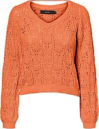 Vero Moda Dámsky sveter VMDEYRA LS V-NECK Blouse Coral Rose S