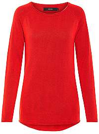 Vero Moda Dámsky sveter VMNELLIE GLORY LS LONG Blouse COLOR Chinese Red XS