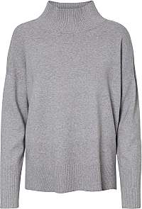 Vero Moda Dámsky sveter VMNIMA LS Highneck Blouse Light Grey Melange S