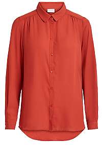 Vila Dámska košeľa VILUCY L / S BUTTON SHIRT - Noosa Ketchup L