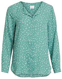 Vila Dámska košeľa VILUCY L / S SHIRT - FAV LUX Oil Blue XL
