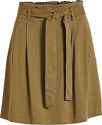 Vila Dámska sukňa Vivera HW SHORT SKIRT / SU Dark Olive