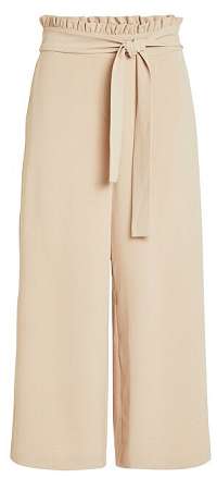 Vila Dámske nohavice Virasha Hw Cropped Wide Pant Pb/Kl Soft Camel