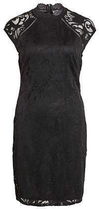 Vila Dámske šaty Stasia Capsleeve Lace Dress-Ev Black M