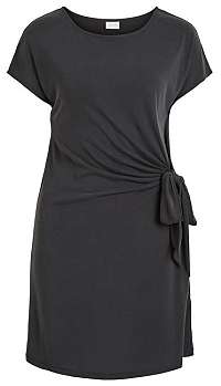 Vila Dámske šaty Viatetsy S/S Knot Tunic/Pb/1 Black S