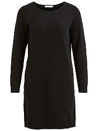 Vila Dámske šaty VIRIL L / S KNIT DRESS - Noosa Black M