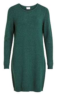 Vila Dámske šaty vírili L / S KNIT DRESS - Noosa Pine Grove XS