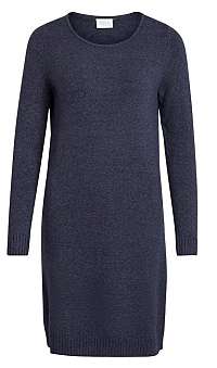 Vila Dámske šaty vírili L / S KNIT DRESS - Noosa Total Eclipse M