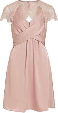 Vila Dámske šaty VISHEA CAPSLEEVE DRESS / DC Pale Mauve