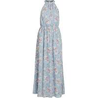 Vila Dámske šaty VISMILLA MAXI DRESS / DC Ashley Blue FLOWER PRINT