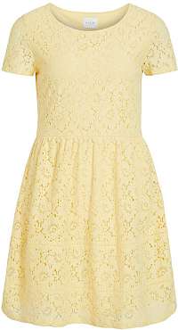 Vila Dámske šaty VISULACEY S / S DRESS / SU Mellow Yellow
