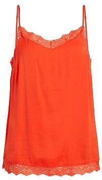 Vila Dámske tielko Cava Lace Singlet-Fav Cherry Tomato S