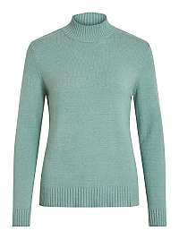 Vila Dámský sveter VIRIL L/S TURTLENECK KNIT TOP-NOOS Oil Blue XS