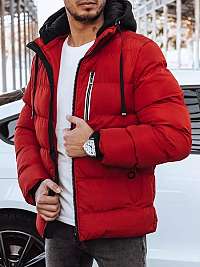 Atraktívna červená prešívaná bunda na zimu
