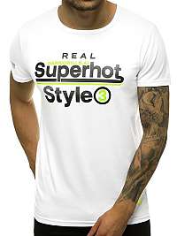 Atraktívne biele tričko s potlačou JS/SS10903