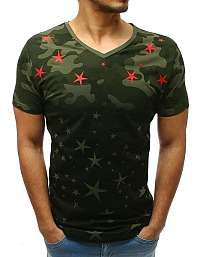 Atraktívne zelené tričko s hviezdami