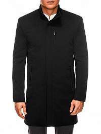 Atraktívny čierny elegantný kabát c430