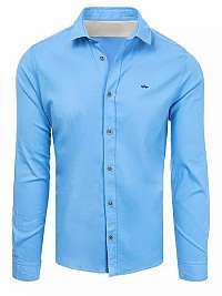 Bavlnená košeľa v nebesky modrej farbe