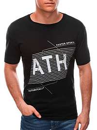 Bavlnené čierne tričko ATH S1594