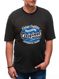 Bavlnené tmavošedé tričko s potlačou Original S1607