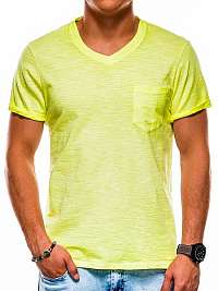 Bavlnené žlté pánske tričko s1053