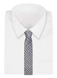 Béžová károvaná pánska kravata