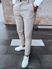 Béžové trendy elegantné nohavice