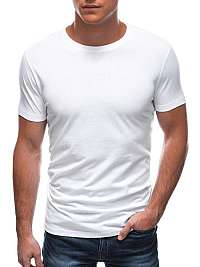 Biele bavlnené tričko s krátkym rukávom S1683