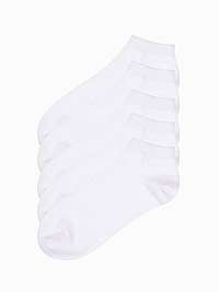 Biele členkové bavlnené ponožky U249 (5 ks)