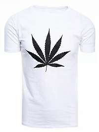 Biele krátke bavlnené tričko s originálnou potlačou