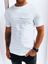 Biele pánske tričko v trendy prevedení