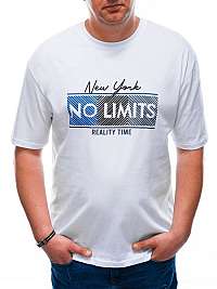 Biele Plus Size tričko s potlačou No Limits S1612