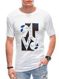 Biele tričko s nápisom Alive S1781