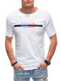 Biele tričko s nápisom Denim S1791